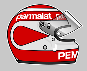 Sticker NELSON PIQUET : Couleur Course