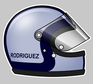 Sticker PEDRO RODRIGUEZ : Couleur Course