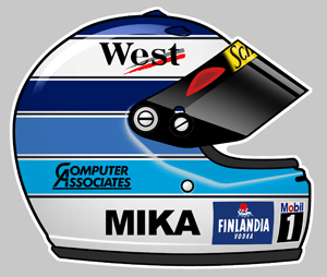 Sticker MIKA HAKKINEN : Couleur Course