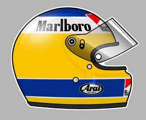 Sticker MICHELE ALBORETO : Couleur Course