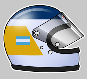 Sticker CARLOS REUTEMANN : Couleur Course