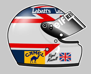 Sticker NIGEL MANSELL : Couleur Course