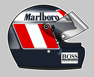 Sticker GERHARD BERGER : Couleur Course