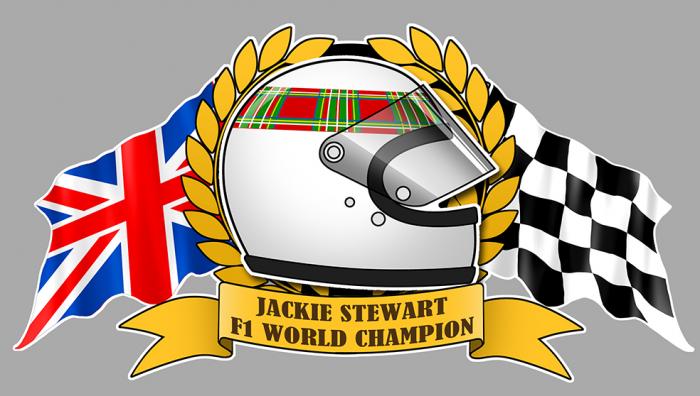 Sticker JACKIE STEWART : Couleur Course