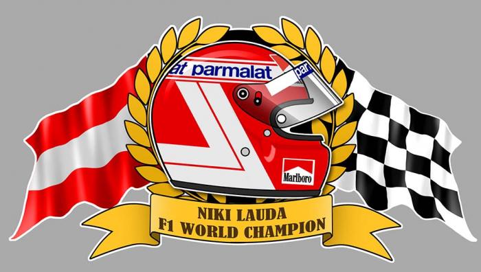 Sticker NIKI LAUDA : Couleur Course