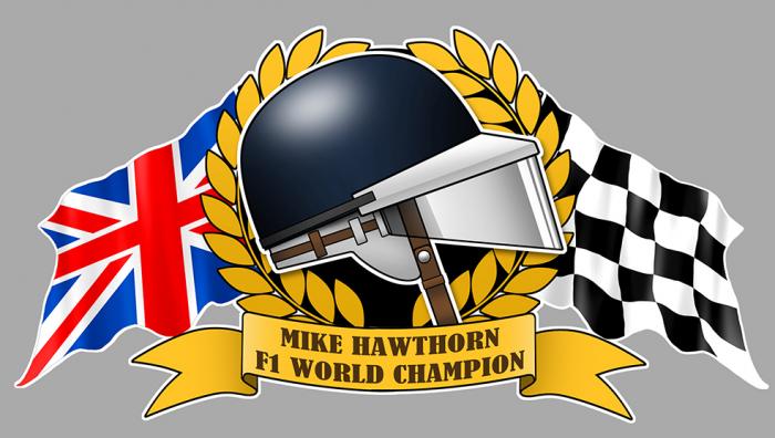 Sticker MIKE HAWTHORN : Couleur Course