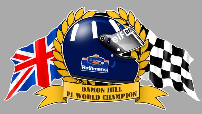 Sticker DAMON HILL : Couleur Course