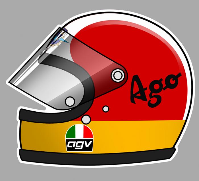 Sticker GIACOMO AGOSTINI  : Couleur Course