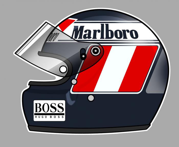 Sticker GERHARD BERGER : Couleur Course