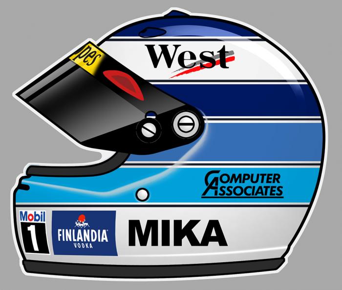 Sticker MIKA HAKKINEN : Couleur Course