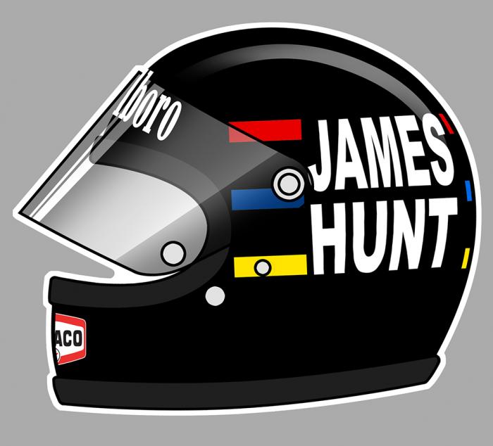 Sticker JAMES HUNT  : Couleur Course