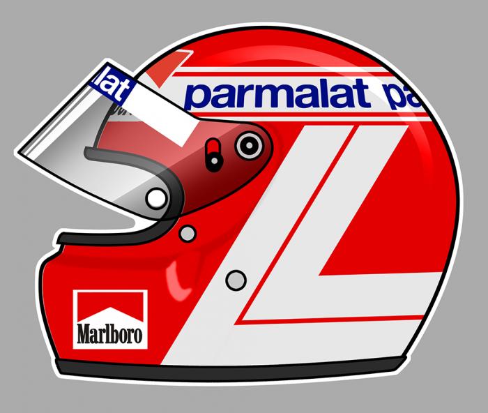 Sticker NIKI LAUDA  : Couleur Course