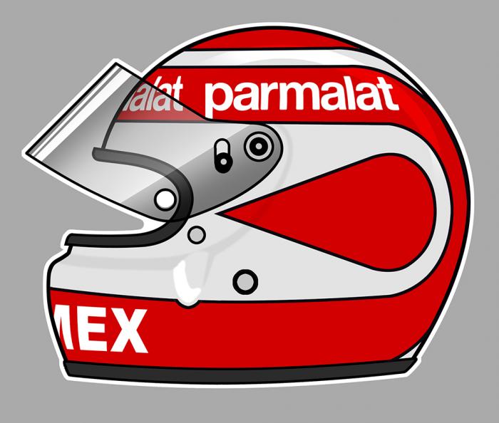 Sticker NELSON PIQUET : Couleur Course