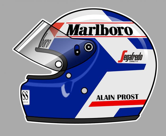 Sticker ALAIN PROST  : Couleur Course