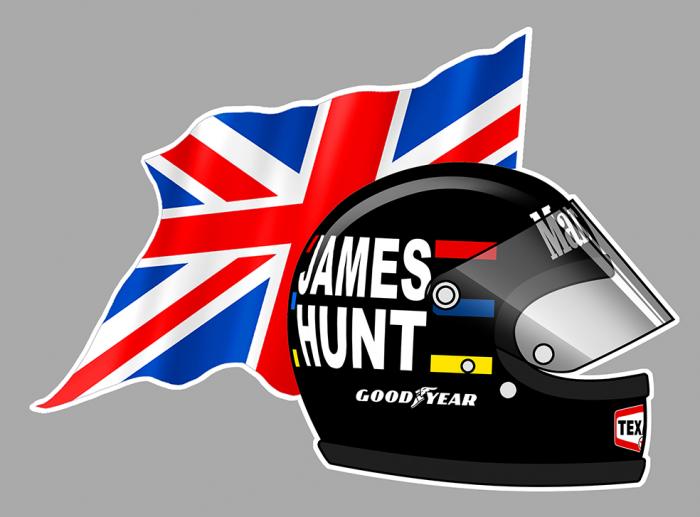 Sticker JAMES HUNT : Couleur Course