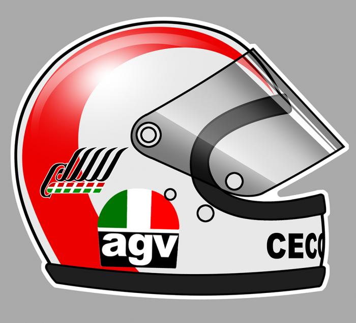 Sticker JOHNNY CECOTTO : Couleur Course