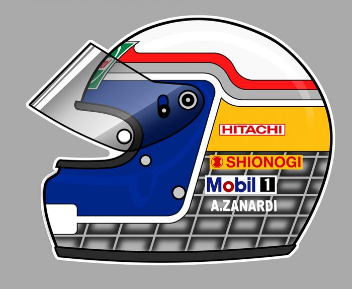 Sticker ALESSANDRO ZANARDI : Couleur Course