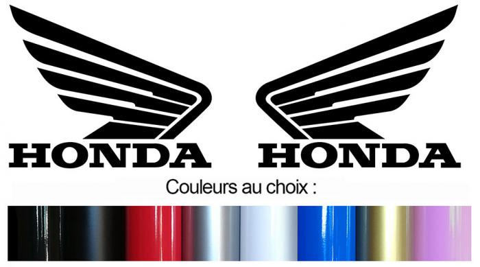 Sticker 2 X HONDA : Couleur Course