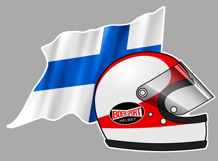 Sticker JARNO SAARINEN : Couleur Course