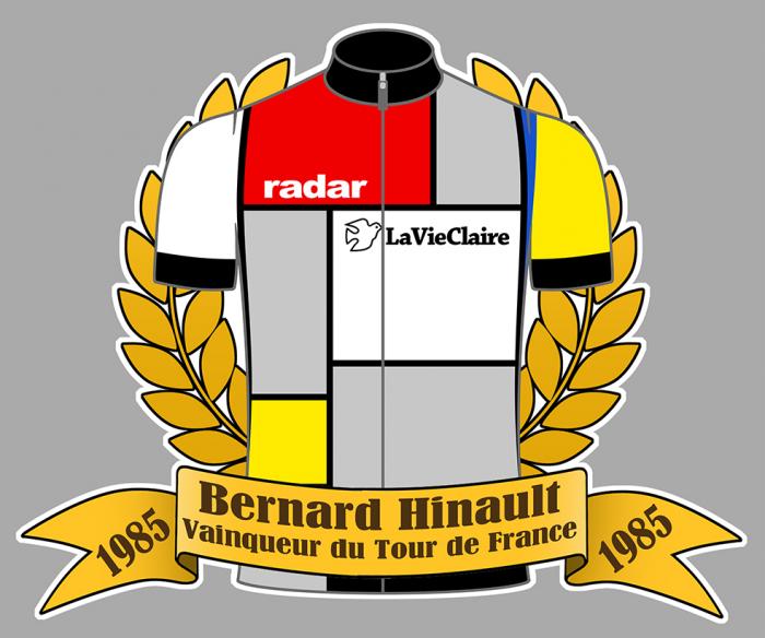 Sticker BERNARD HINAULT TDF 1985 : Couleur Course