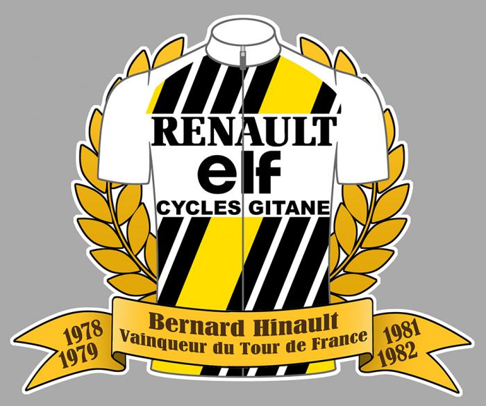 Sticker BERNARD HINAULT TDF 1978/79/81/82 : Couleur Course