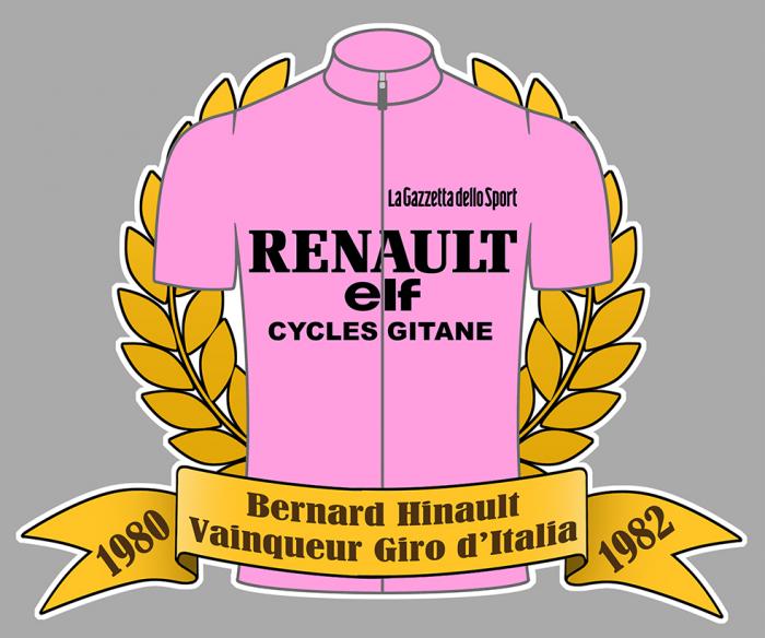 Sticker BERNARD HINAULT GIRO ITALIA 80-82 : Couleur Course