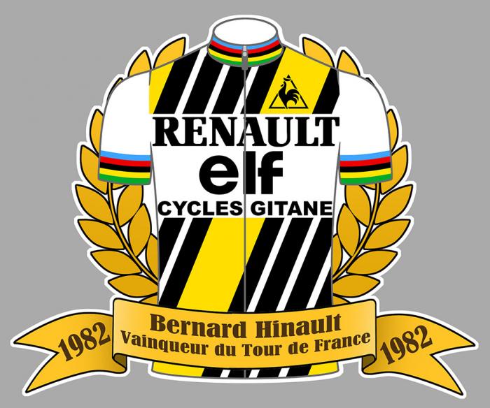 Sticker BERNARD HINAULT TDF 1982 : Couleur Course