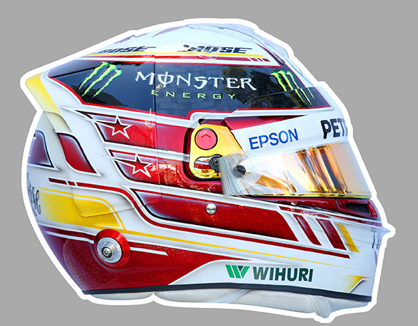 Sticker LEWIS HAMILTON : Couleur Course