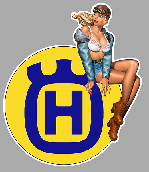 Sticker PINUP HUSQVARNA : Couleur Course