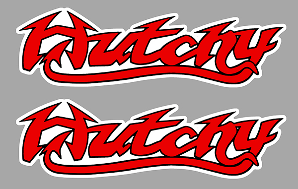 Sticker 2 X IAN HUTCHINSON TT : Couleur Course