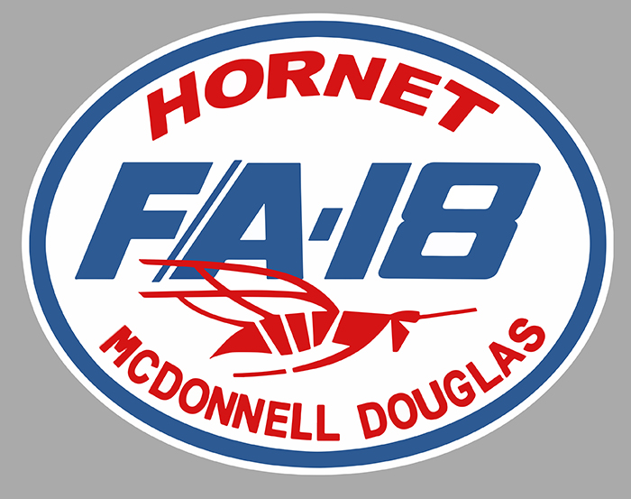 Sticker F18 HORNET : Couleur Course