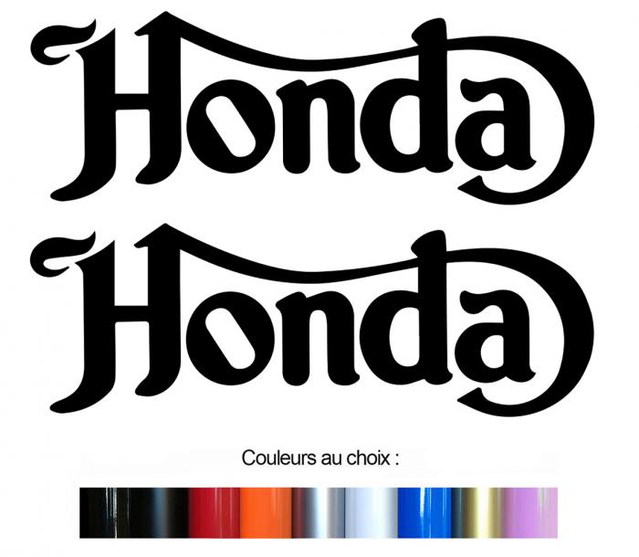 Sticker 2 X HONDA NORTON STYLE : Couleur Course