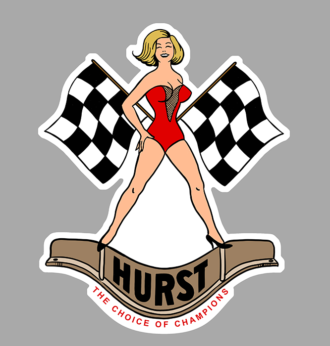 Sticker PINUP HURST LINDA VAUGHN : Couleur Course