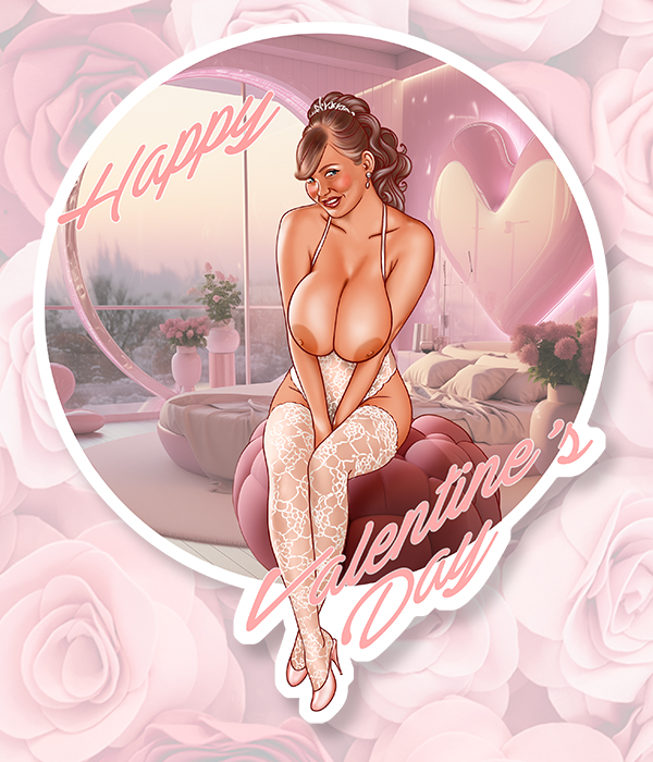 Sticker HAPPY VALENTINE'S DAY SEXY : Couleur Course