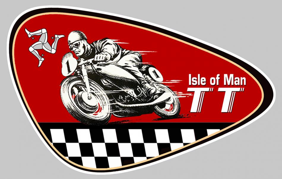 Sticker ISLE OF MAN TOURIST TROPHY TT : Couleur Course