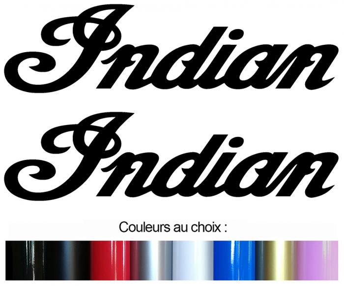 Sticker INDIAN : Couleur Course