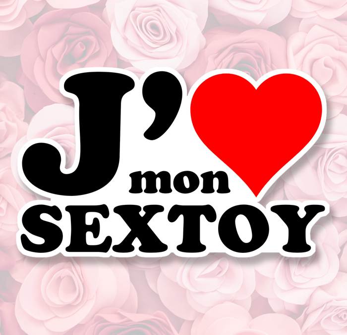 Sticker STICKER J'AIME MON SEX TOY : Couleur Course