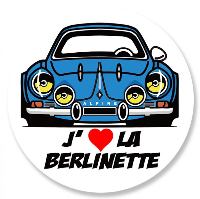 Sticker J'AIME ALPINE A110 BERLINETTE RENAULT : Couleur Course