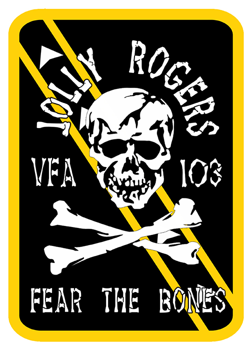 Sticker JOLLY ROGERS 103 NIMITZ : Couleur Course