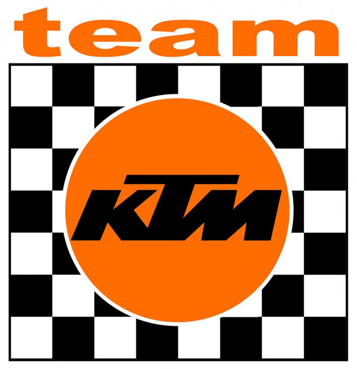 Sticker KTM TEAM : Couleur Course