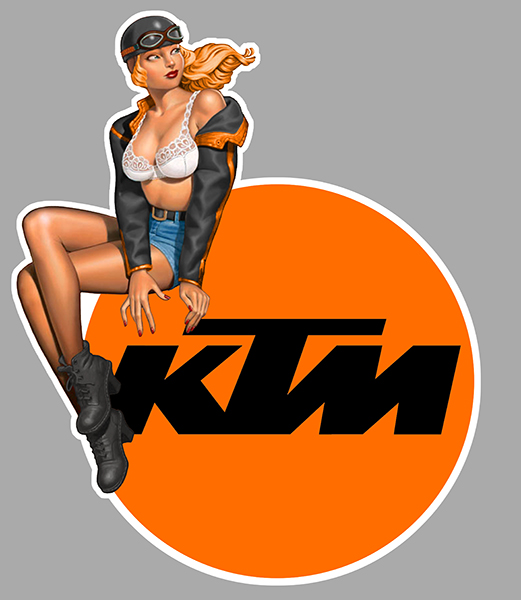 Sticker KTM PINUP : Couleur Course