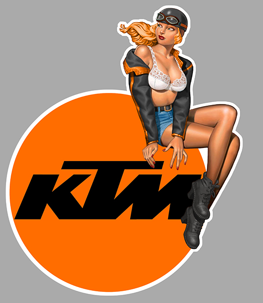 Sticker KTM PINUP : Couleur Course