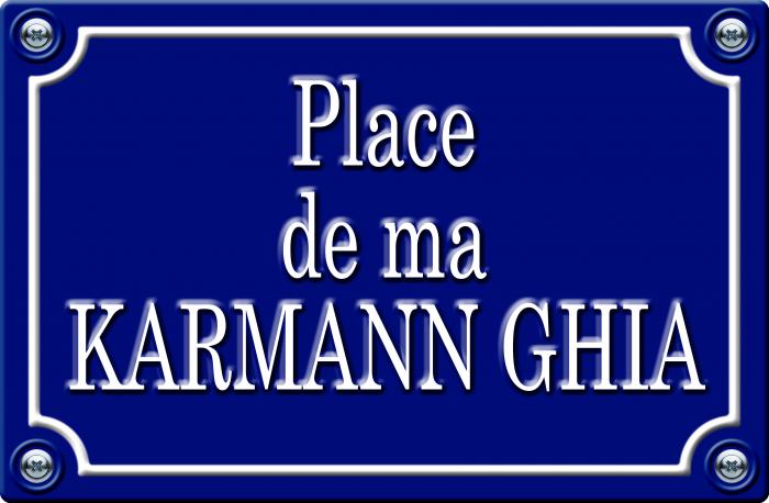 Sticker PLACE DE MA KARMANN GHIA : Couleur Course