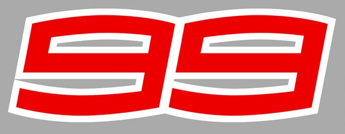 Sticker JORGE LORENZO #99 MOTO GP : Couleur Course