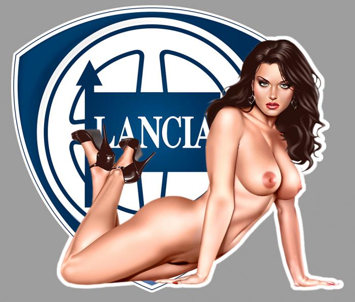 Sticker PINUP LANCIA : Couleur Course