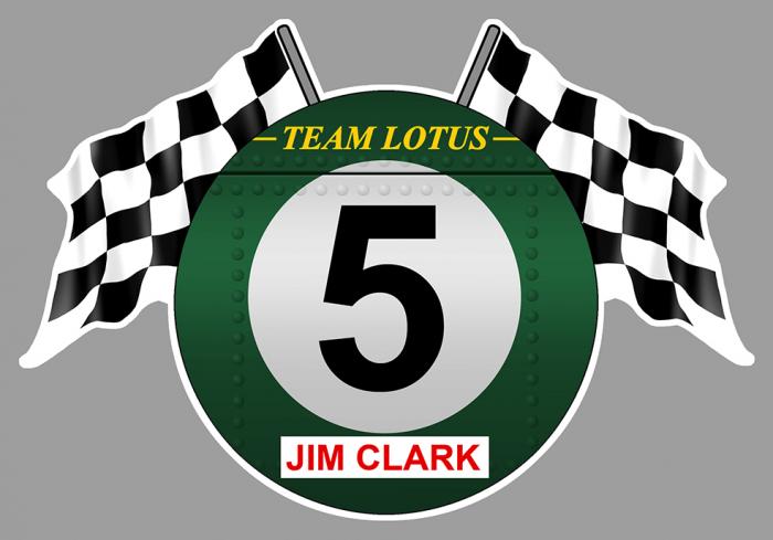 Sticker JIM CLARK LOTUS : Couleur Course
