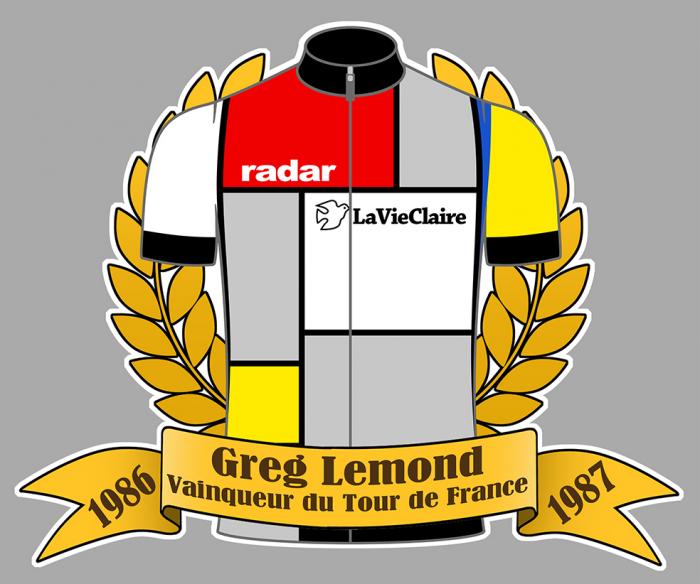 Sticker GREG LEMOND TDF 1986/87 : Couleur Course