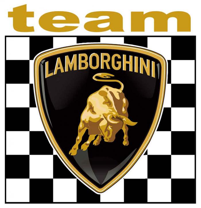 Sticker LAMBORGHINI TEAM : Couleur Course