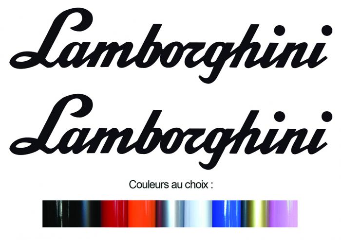 Sticker 2 X LAMBORGHINI : Couleur Course