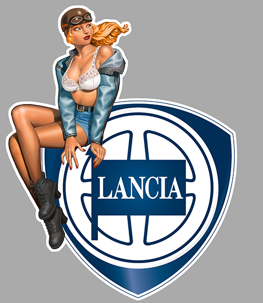 Sticker PINUP LANCIA : Couleur Course
